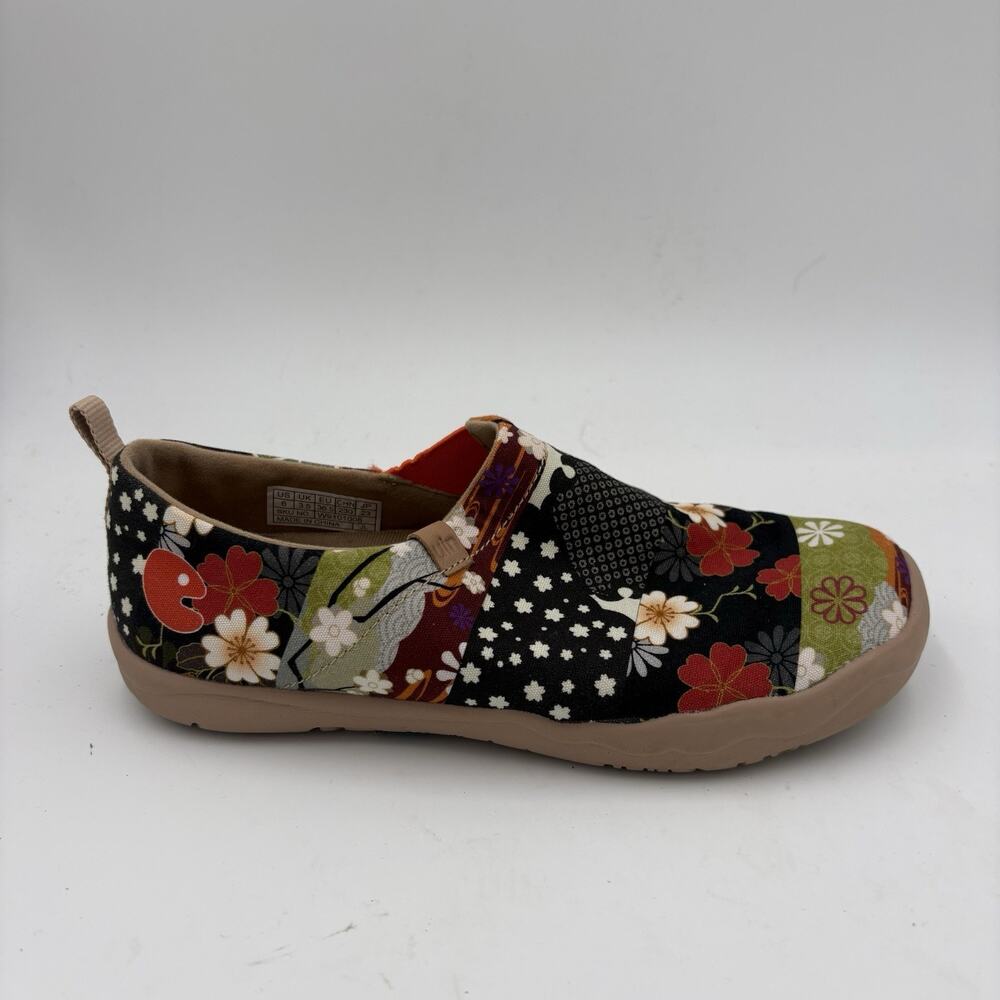 UIN Toledo Women’s Size 6 Floral Slip On Walking Shoes Multicolor Comfort